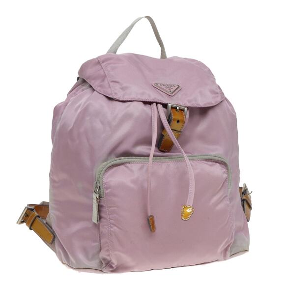 PRADA Backpack Nylon Pink - Picture 1 of 10